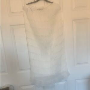 NWOT Ardene White Lace-Trimmed skirt